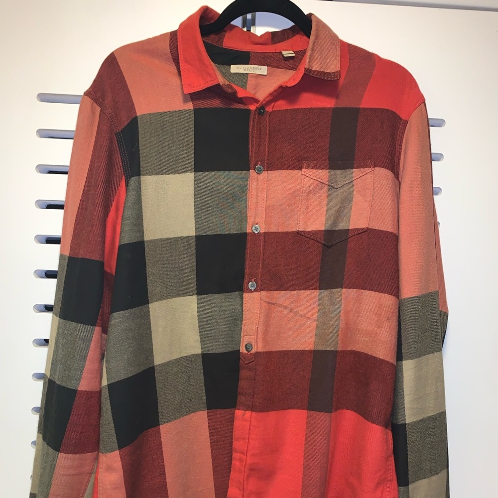 Burberry plaid shirt great condition